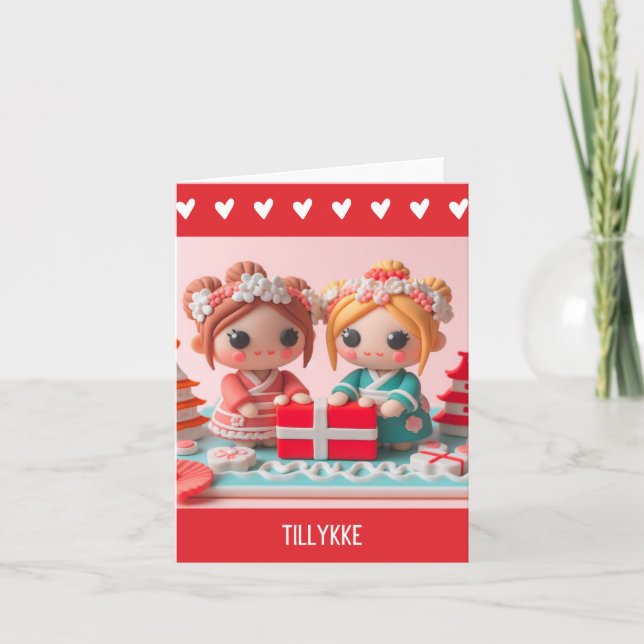 Carte Tillykke, Joyeux anniversaire danois (Devant)