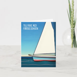 Carte Tillykke med fødselsdagen, anniversaire heureux au