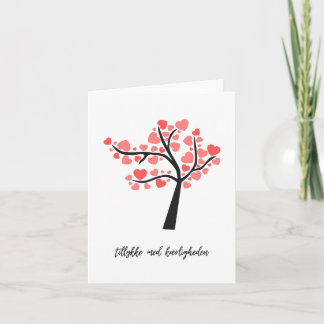 Carte Tillykke med kæ rligheden, mariage danois