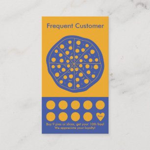 Carte Timbre Carte de visite Fidélité Pizza