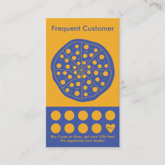Carte Timbre Carte de visite Fidélité Pizza