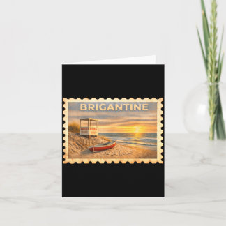 Carte Timbre de voyage rétro du New Jersey Brigantine Vi