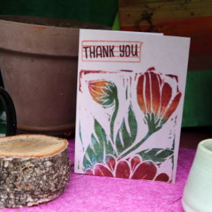 Carte Timbre Fleur Wabi Sabi Printemps Floral Nature