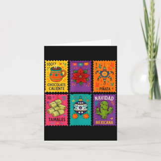 Carte Timbres de Noël mexicains Tamales au Chocolat Noël