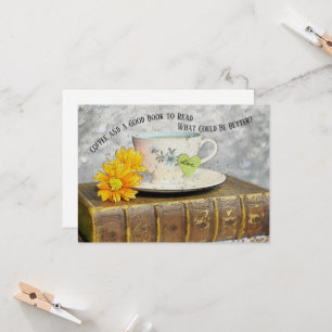 Carte Time Off Vacation Café et un bon livre à lire