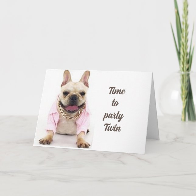 CARTE TIME TO "CELEBRATE" US - "TWIN'S" CARD (Devant)