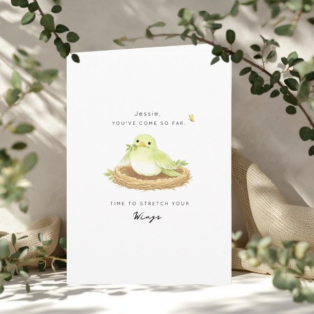 Carte Time to Stretch Your Wings End of Chemo Card (After Chemo Card)