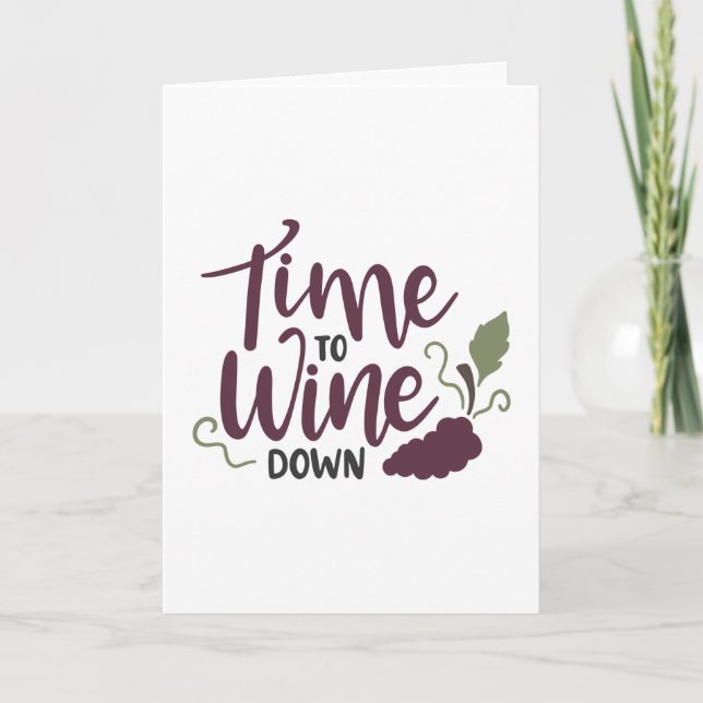 Carte Time to wine down (Devant)