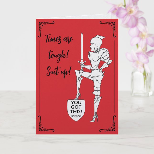 Carte "Times Are Tough - Suit Up!"  Card (Orchidée)
