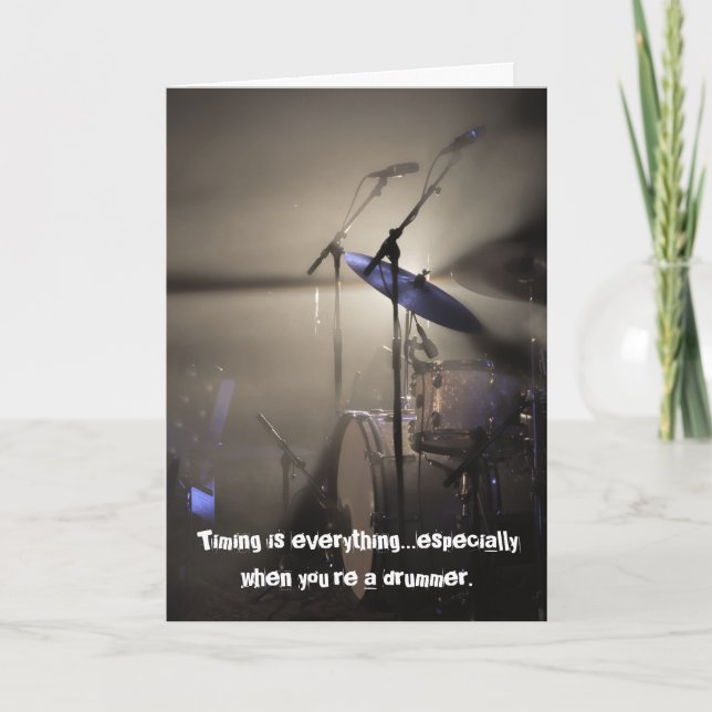 Carte Timing is Everything Drummer Birthday Card (Devant)