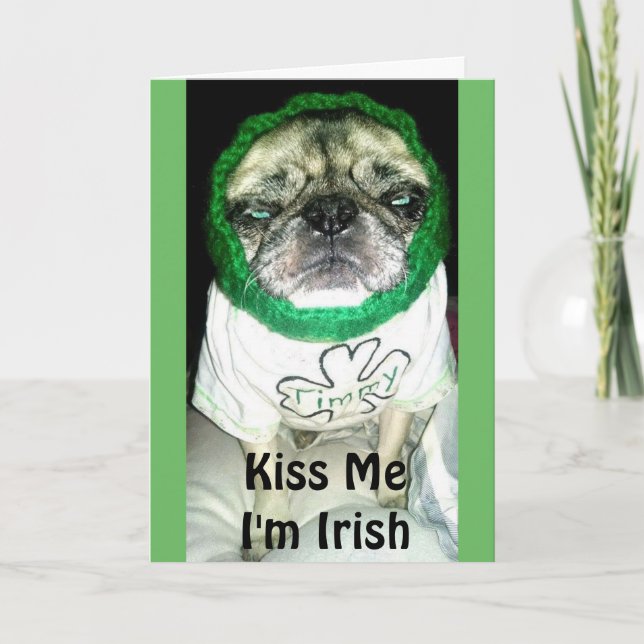 Carte Timmy "Kiss Me I'm Irish" (Devant)