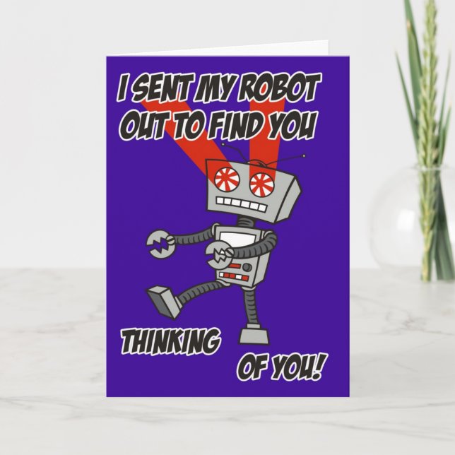 Carte Tinking of You Robot Card (Devant)