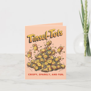 Carte Tinsel-Tots – Tater Tots de Noël drôle de jeu de m