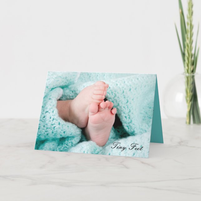 Carte Tiny Feet - Naissance dans la famille nouvel accue (Devant)