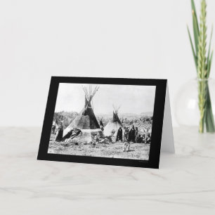 Carte Tipis 1884 d'Indien et de peau de Shoshoni