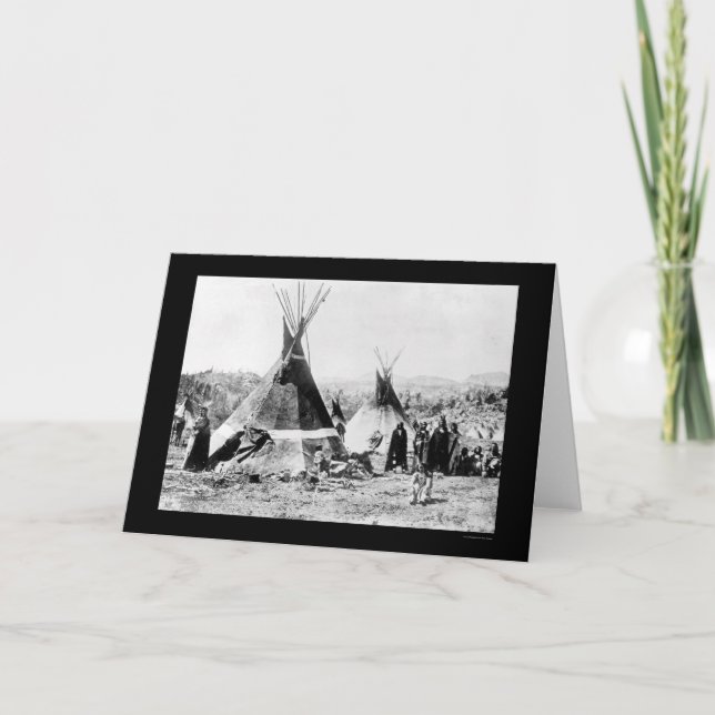 Carte Tipis 1884 d'Indien et de peau de Shoshoni (Devant)