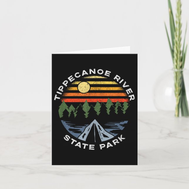 Carte Tippecanoe River State Park Indiana Forest Camping (Devant)