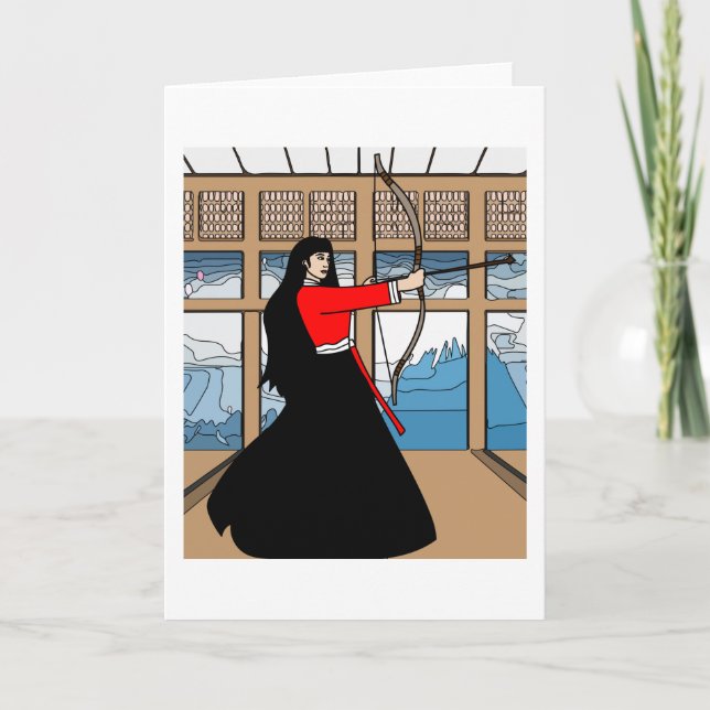 Carte Tir À L'Arc Avec Bow Et Flèche (Devant)