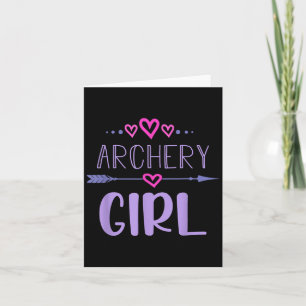 Carte Tir à l'arc Femme Archer Citation Coeurs mignons F