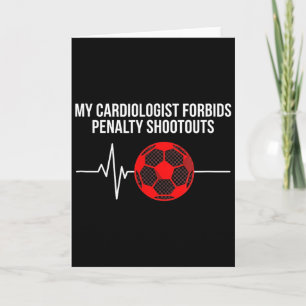 Carte Tir au but de penalty de cardiologue Fan de foot d