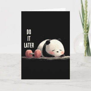 Carte Tired Panda Gym – Dessins de sport drôles et migno