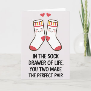 Carte Tiroir à Chaussettes Vous Deux Faites La Paire Par