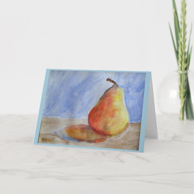 Carte Tirrell "Pear in Watercolor" Voeux d'anniversaire (Devant)