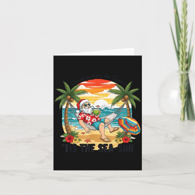 Carte Tis The Sea-sun Christmas In July Hawaii Santa Bea (Devant)