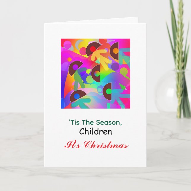 Carte 'Tis The Season, Children It's Christmas Rainbow  (Devant)