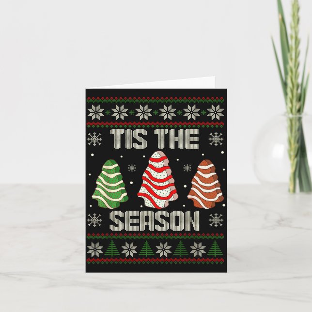 Carte Tis The Season Christmas Tree Cakes Debbie Holiday (Devant)