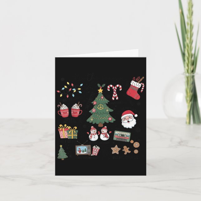 Carte Tis The Season Christmas Tree Santa Claus Baking C (Devant)