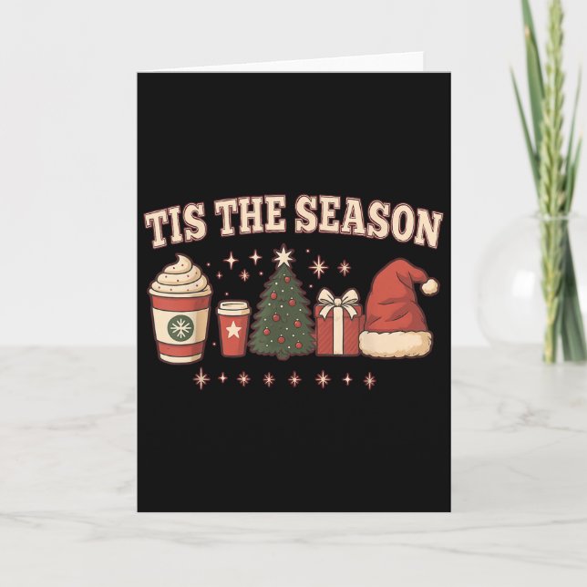 Carte Tis The Season Festive Holiday Christmas Quote  (Devant)