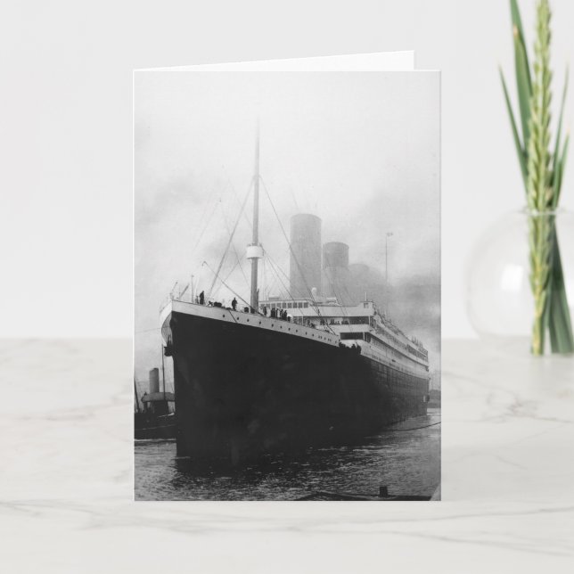 Carte Titanic dans le dock à Southampton (Devant)