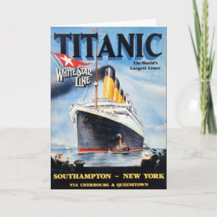 Carte Titanic White Star Line - Le plus grand Liner du m