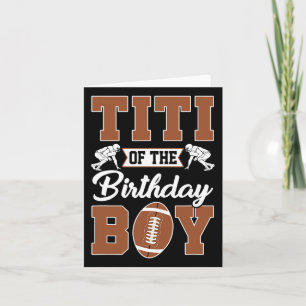 Carte Titi De L'Anniversaire Garçon Football Party Famil
