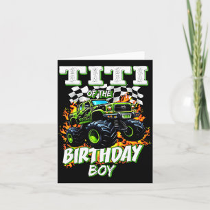 Carte Titi du camion monstre d'anniversaire garçon Ki