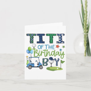 Carte Titi Du Garçon D'Anniversaire Dans Un Sport De Gol