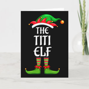 Carte Titi Elf Groupe de famille assorti à la fête de No