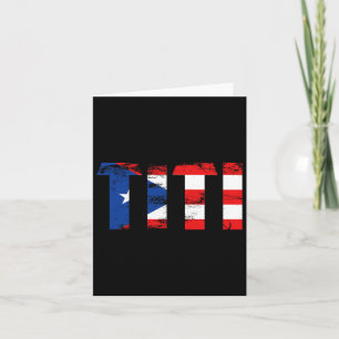 Carte Titi Porto Rico Flag Fierté Fête des mères Puerto