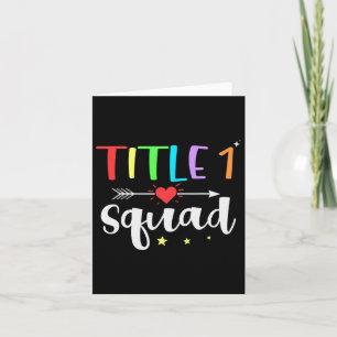 Carte Titre Un 1 Enseignant Squad Cute Byck À L'École