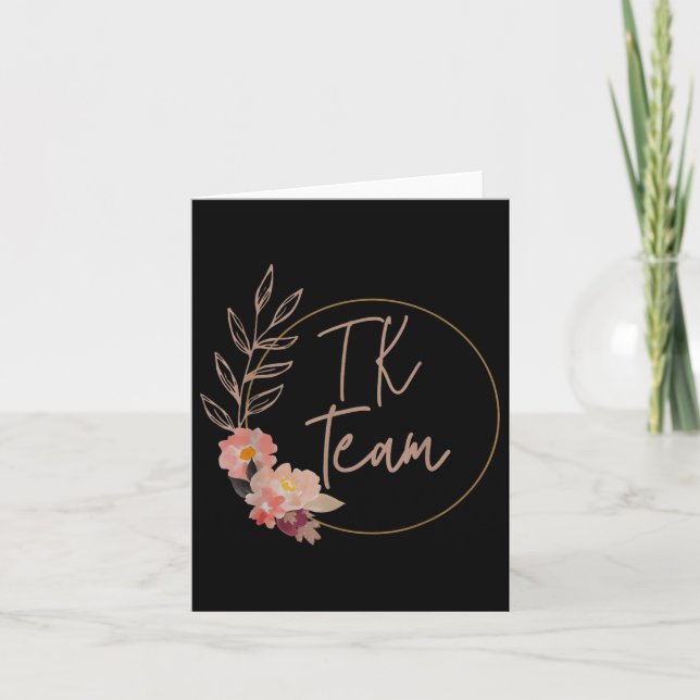 Carte Tk Enseignant Transition jardin d'enfants Floral R (Devant)