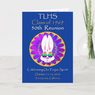 Carte TLHS Bunny Boy Classe de 1969 50e Réunion