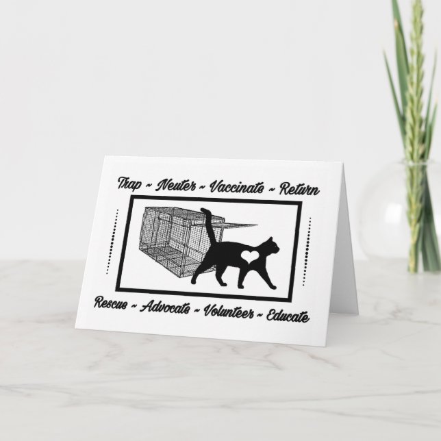 CARTE TNR CAT SECOURIR TRAP NEUTER RETOUR BLANC INTÉRIEU (Devant)