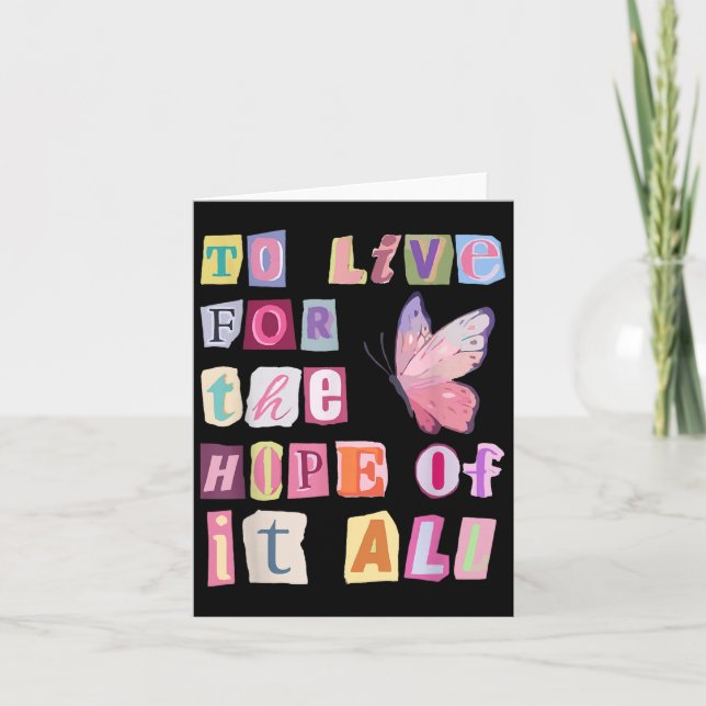 Carte To Live For The Hope Of It Music  (Devant)