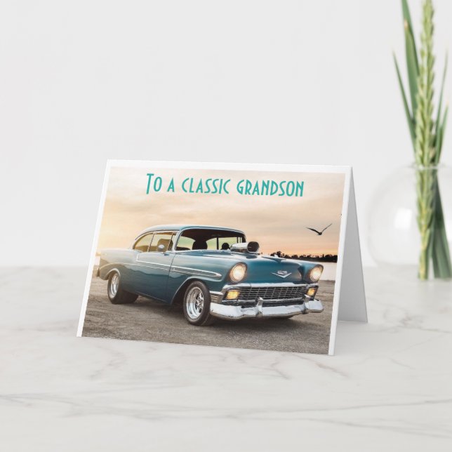 CARTE TO MY "CLASSIC GRANDSON" ENJOY YOUR BIRTHDAY  (Devant)