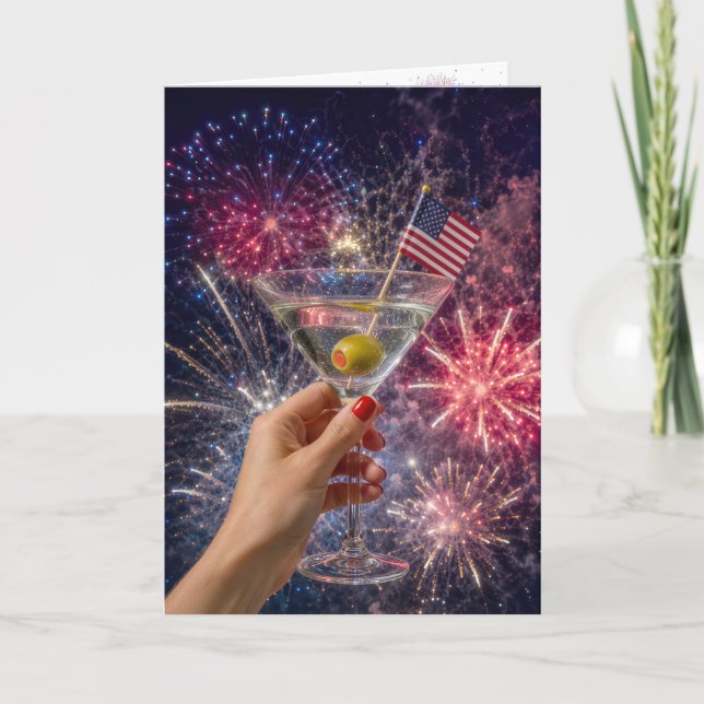 Carte Toast au Martini du 4 juillet (Devant)