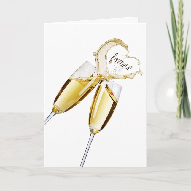Carte Toast de champagne pour l'anniversaire (Devant)