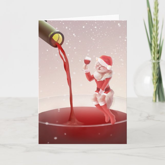 Carte Toast de Noël Meowy (Devant)