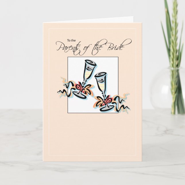 Carte Toast des parents de la mariée (Devant)