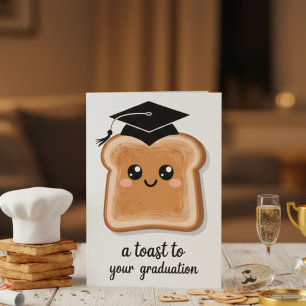 Carte Toast drôle de remise de diplôme Félicitations